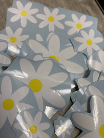 Daisy bloem - Stickers van Vinyl - 22 stuks