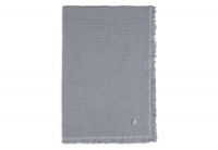 Jollein - Deken wieg muslin Fringe 75x100cm - Storm grey