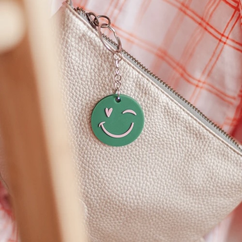 Smiley met hart - Sleutelhanger