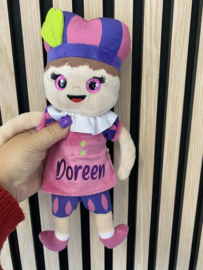 Knuffel pietje met naam bedrukken - 3 kleuren