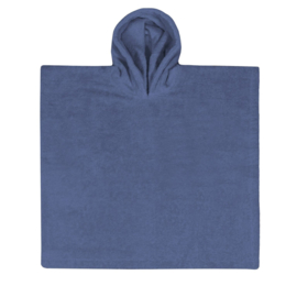 Badponcho met naam - Donkerblauw