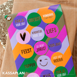 Stickervel - Feest Funky Color (A5 Formaat)