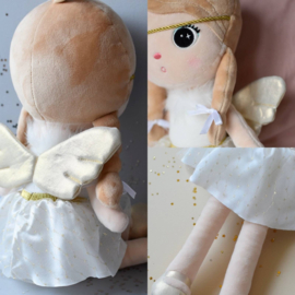 Metoo doll Angel (met naam) -   Wit/goud 48 cm