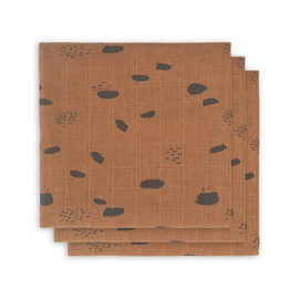 Jollein hydrofiele multidoek small 70x70cm Spot caramel 3-pack