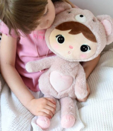 Metoo doll Bear (met naam) -  Roze 50 cm