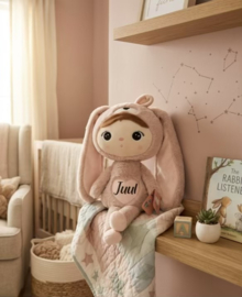 Bunny knuffel metoodolls (met naam) -  Roze 50cm