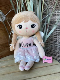 Metoo doll Angel (met naam) -   Roze/wit 48 cm