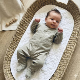 Geboortepakje met naam en hartjes - Maat 56/62