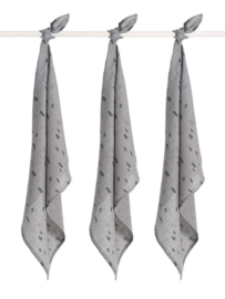 Jollein hydrofiele multidoek small 70x70cm Spot storm grey 3-pack