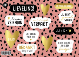 Stickervel - Lievelings teksten  ( A5 formaat)