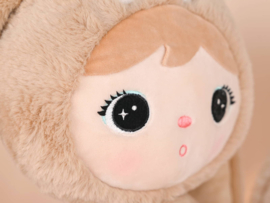 Metoo doll Bunny (met naam) - Caramel/beige 50 cm