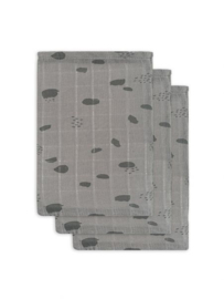 Jollein washandjes Spot storm grey 3-pack