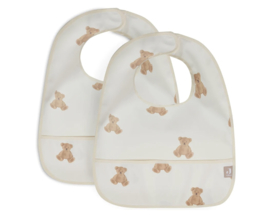 Jollein Slabben waterproof  - Teddy Bear 2 stuks