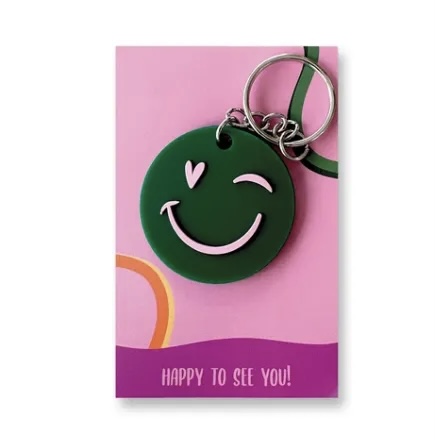 Smiley met hart - Sleutelhanger