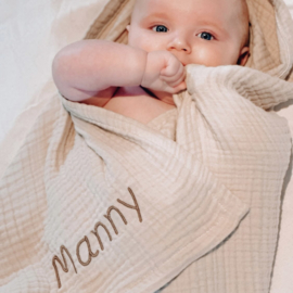 Hydrofiele doek / swaddle Sandstone Grey 100x100 cm
