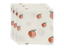 Jollein monddoekje hydrofiel Peach 3-pack