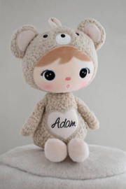 Metoo doll Bear (met naam) -  Beige 50 cm