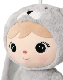 Bunny knuffel metoodolls (met naam) - Zilver grijs 70 cm
