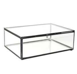 Glazen box  |  Zwart 17x12,5x6cm