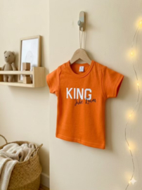 Koningsdag shirt Oranje - KING of QUEEN met naam