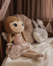 Metoo doll Angel (met naam) -   Roze/wit 70 cm