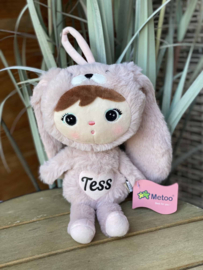 Bunny knuffel metoodolls (met naam) - Roze 30cm