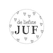 Ronde stickers Liefste juf  |  10 stuks