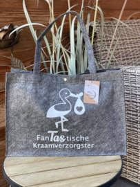 Fantastische kraamverzorgster - Vilten tas