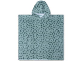 Badponcho Groen panterprint - 65x65 cm - Swim essentials