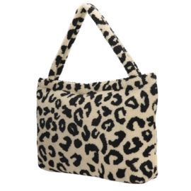 Teddy Shopper Mombag - luipaard beige