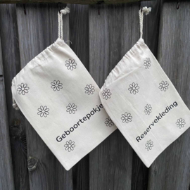 Reservekleding zakje - Madeliefjes 20x30cm