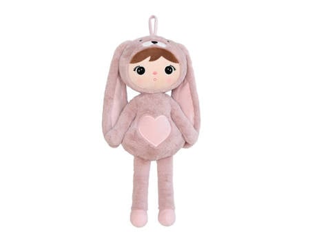 Metoo doll Bunny met naam  -  Pink 50cm