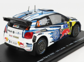Volkswagen Polo - WRC Rally Mexico 2016- Nr2 J.M.Latvala - M.Antilla  - Blue white yellow - 1/24