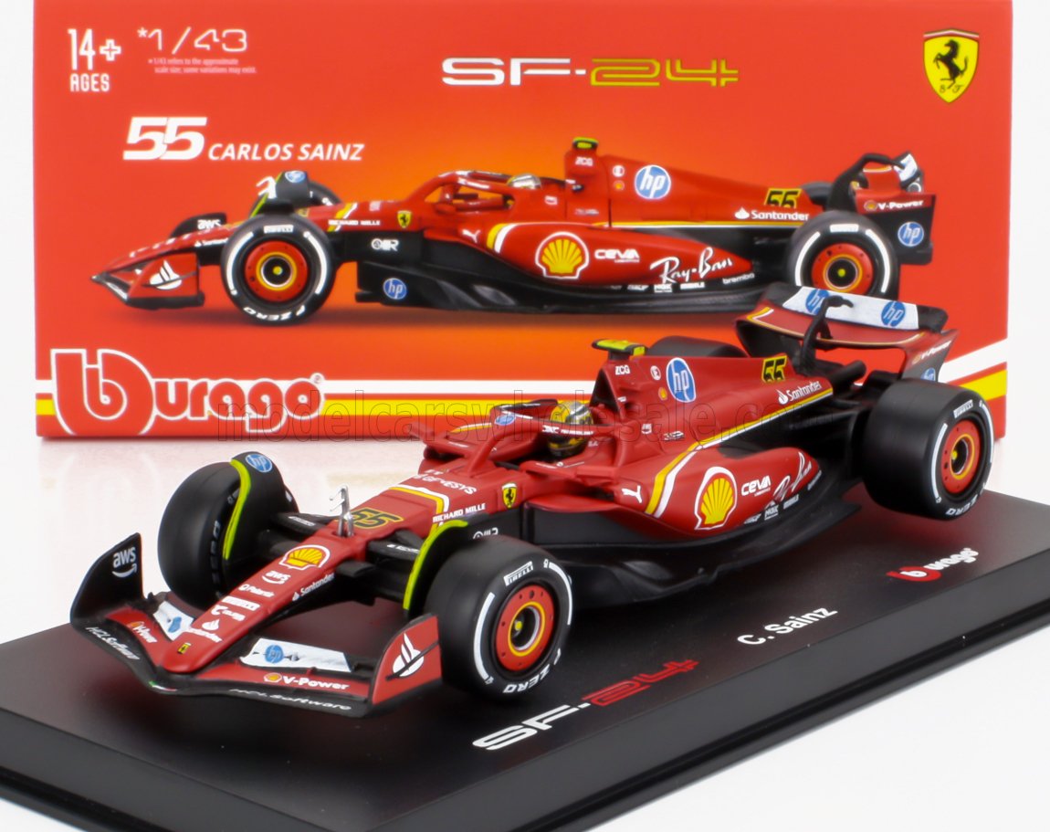 Ferrari SF-24 Monza GP N55 Carlos Sainz - rood - 1/43