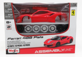 Ferrari 488 Pista 2018 - rood - 1/24 - bouwpakket