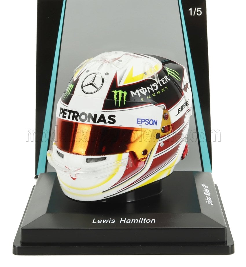 Lewis Hamilton Helmet TEAM MERCEDES AMG 2015 - wit/paars - 1/5