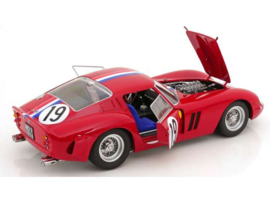 1962 Ferrari 250 GTO #19 2nd Le Mans - rood - 1/12