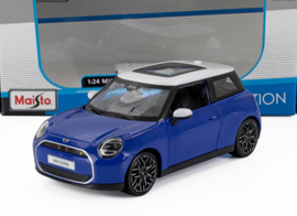 MINI COOPER SE (J01) 2024 - blauw/wit - 1/24
