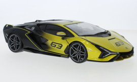 Lamborghini Sian FKP 37 - Geel/zwart - 1/18