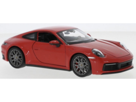 Porsche 911 Carrera 4S - rood - 1/24