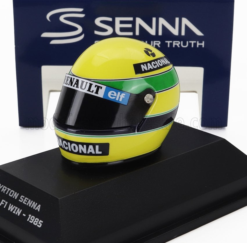 Ayrton Senna Helmet 97T Renault Turbo Team Lotus Season 1985 - geel/groen - 1/8