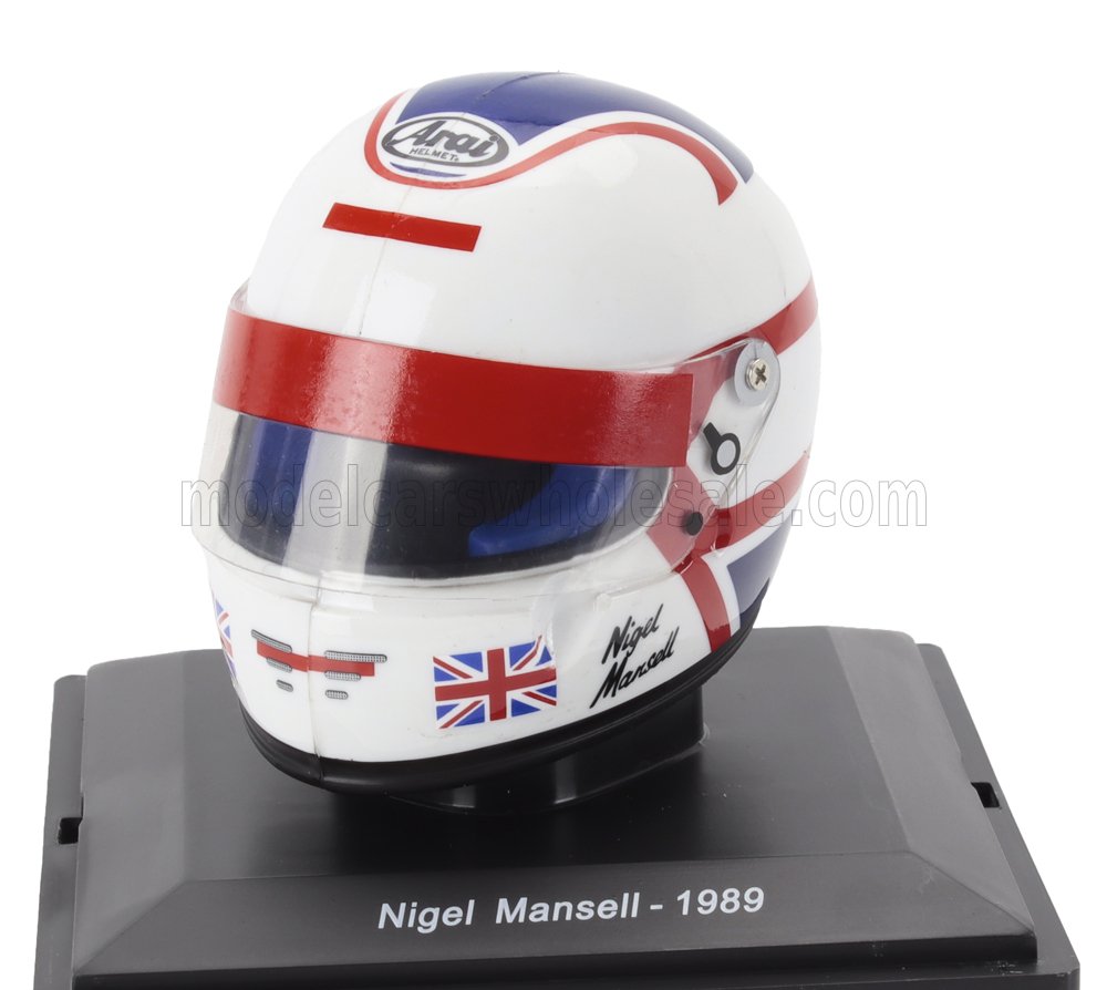 Nigel Mansell helmet 640 F1-89 TEAM FERRERI SEASON 1989 - blauw/rood/wit - 1/5