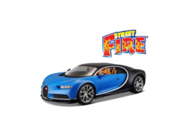 Bugatti Chiron - blauw/zwart - 1/43