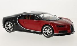 Bugatti Chiron - rood/zwart - 1:18