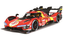 Ferrari 499P #51 CALADO/GIOVINAZZI/PIER GUIDI WINNER 24H LE MANS 2023 - rood/geel/zwart - 1/18