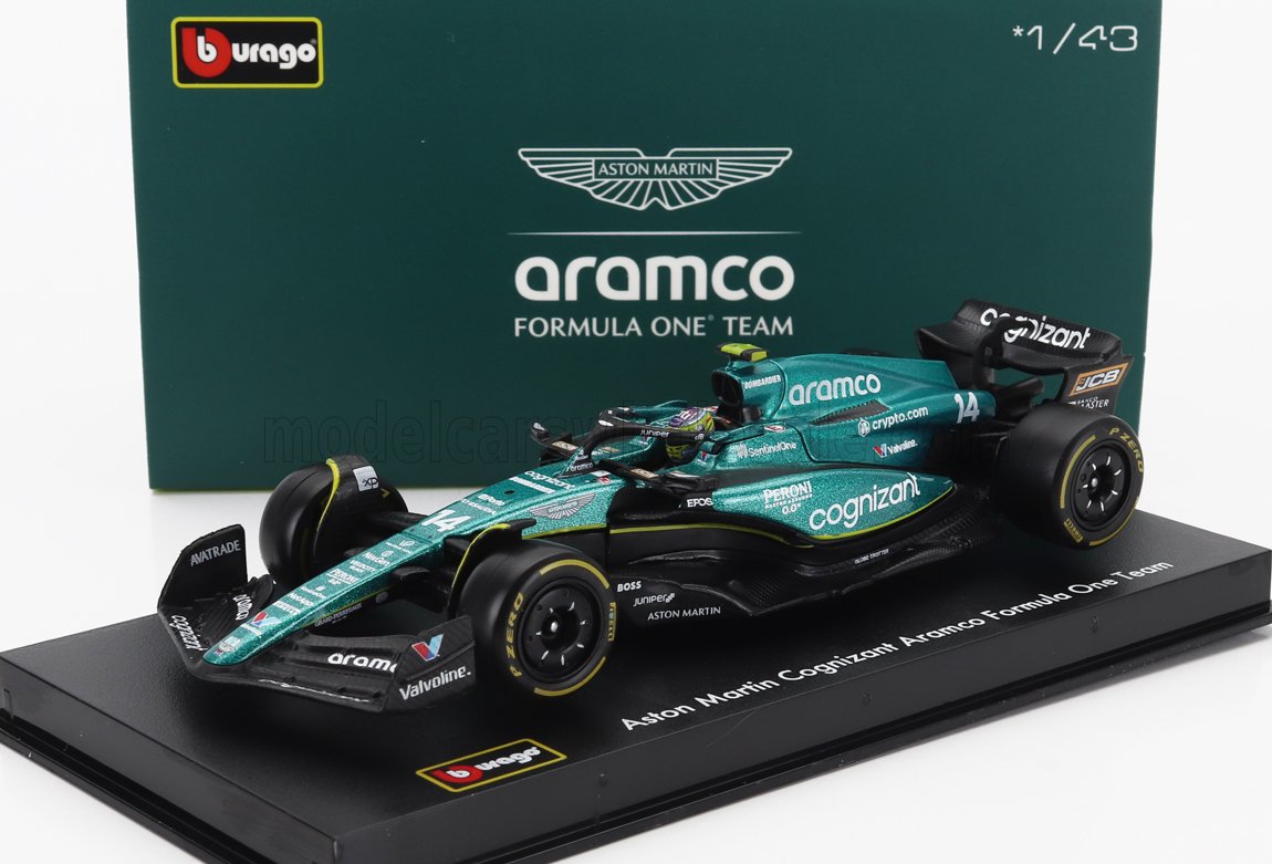 Aston Martin AMR23 N14 Fernando Alonso - groen - 1/43