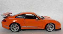 Porsche 911 GT3 RS 4.0 - oranje/zilver - 1/18