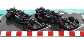 Set 2x F1 W14 Team Mercedes-AMG Petronas Season 2023 Lewis Hamilton + George Russell - 1/43