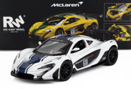 McLaren P1 N 51 RACING 2013 - wit/blauw - 1/24