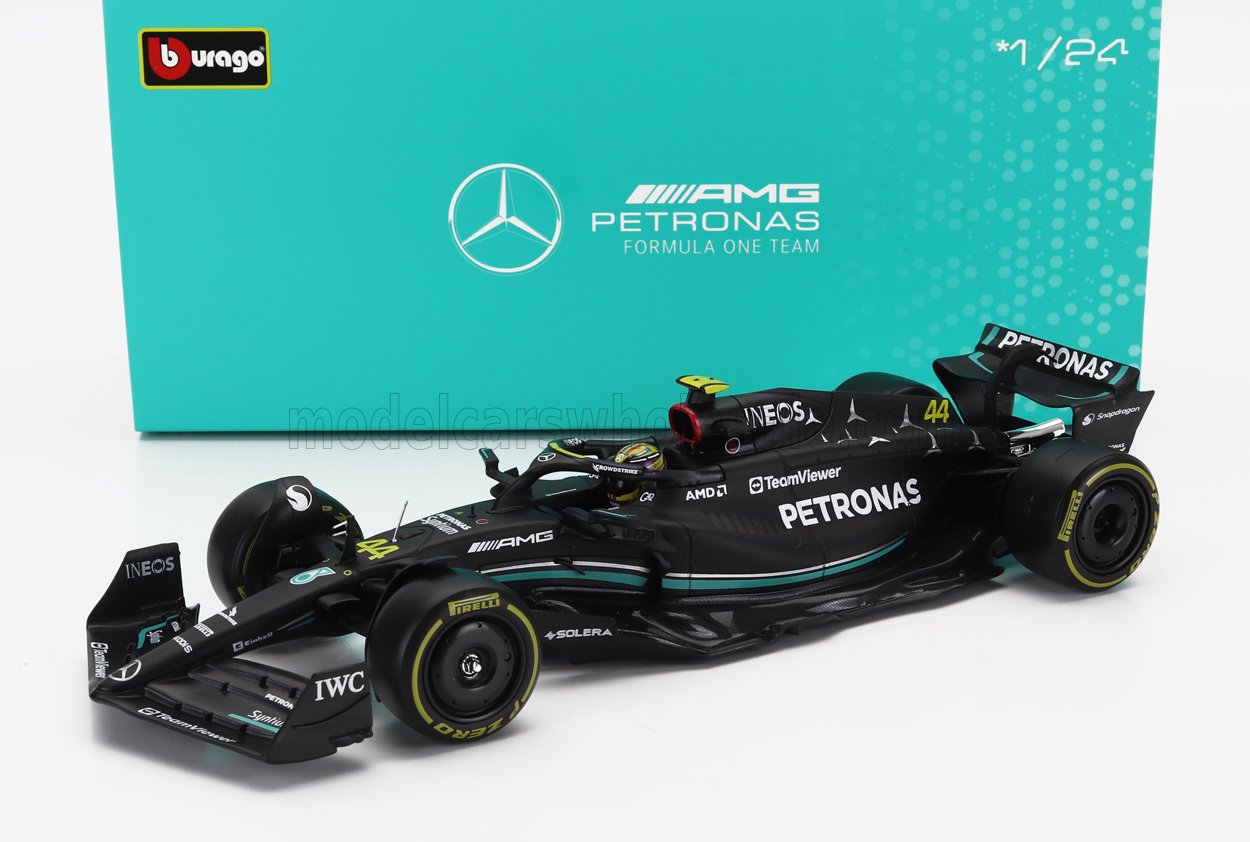 Mercedes F1 W14 TEAM MERCEDES-AMG Petronas N44 Lewis Hamilton 2023 - zwart - 1/24